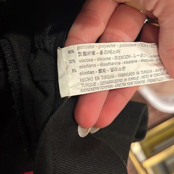 Zara Trafaluc Black Track Joggers with Red and white stripe - Picture 10 of 12